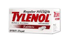 Johnson & Johnson Consumer  30300450496608 Pain Relief Tylenol 325 mg Strength Acetaminophen Tablet 100 per Bottle