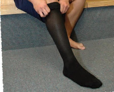 BSN Medical 115265 Compression Stocking JOBST for Men Knee High Large / Tall Black Closed Toe