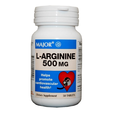 Major Pharmaceuticals  00904421551 Dietary Supplement Major L-Arginine 500 mg Strength Tablet 50 per Bottle