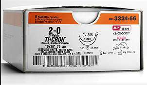 Covidien  88863309-51 Nonabsorbable Suture with Needle Ti-Cron Polyester GS -11 1/2 Circle Reverse Cutting Needle Size 2 - 0 Braided