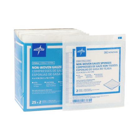 Medline  NON21446 Nonwoven Sponge Avant Gauze 4 X 4 Inch 2 per Pack Sterile 6-Ply Square