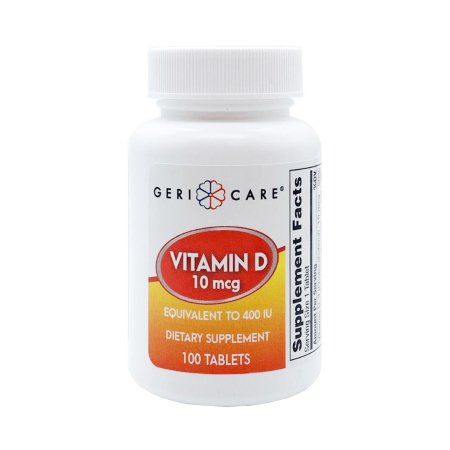 Geri-Care  60-874-01 Vitamin Supplement Geri-Care Vitamin D3 400 IU Strength Tablet 100 per Bottle