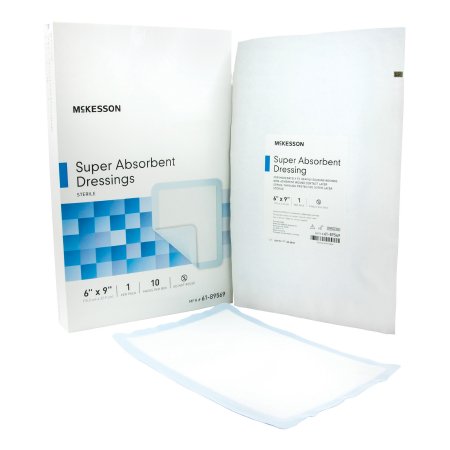 McKesson Brand 61-89569 Super Absorbent Dressing McKesson 6 X 9 Inch Rectangle