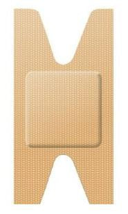 Dukal  NVJED Adhesive Strip American White Cross 1-1/2 X 3 Inch Fabric Knuckle Tan Sterile