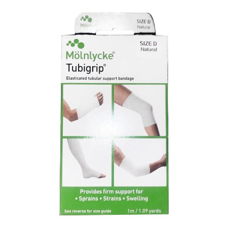 Molnlycke  1522 Elastic Tubular Support Bandage Tubigrip 3 Inch X 1 Yard Large Arm / Medium Ankle / Small Knee Pull On Natural NonSterile Size D Standard Compression