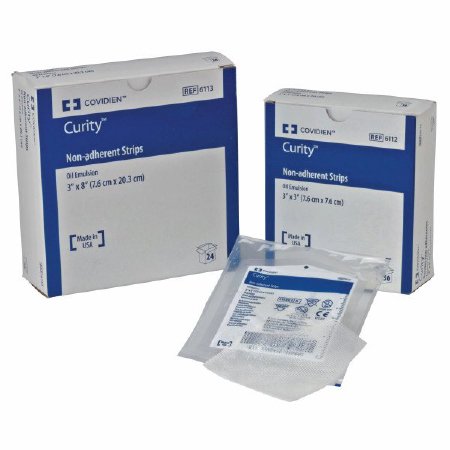 Cardinal  6115- Oil Emulsion Impregnated Dressing Curity Rectangle 3 X 8 Inch Sterile