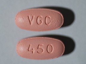 Roche  00004003822 Valcyte Valganciclovir HCl 450 mg Tablet Bottle 60 Tablets