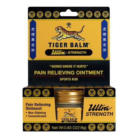 Prince of Peace Enterprises  49906031510 Topical Pain Relief Tiger Balm Ultra Strength 11% - 11% Strength Camphor / Menthol Ointment 18 Gram