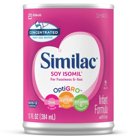 Abbott Nutrition 56975 Infant Formula Similac Soy Isomil 13 oz. Can Concentrate Soy Lactose Intolerance / Galactosemia