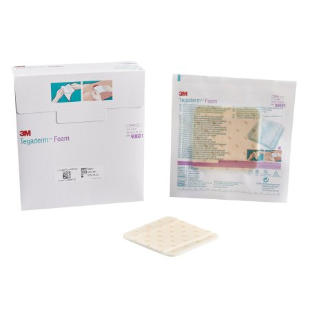 3M  90601 Foam Dressing 3M Tegaderm High Performance 4 X 4 Inch Without Border Film Backing Nonadhesive Square Sterile