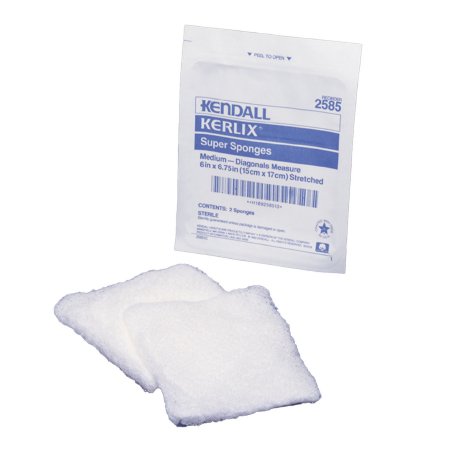 Cardinal  2585 Fluff Dressing Kerlix 6 X 6-3/4 Inch 2 per Pouch Sterile 12-Ply Rectangle