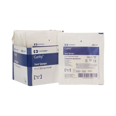 Cardinal  3157 Nonwoven Sponge Curity 3 X 4 Inch 2 per Pack Sterile 4-Ply Rectangle