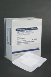 Gentell  89066 Adhesive Dressing Compdress 6 X 6 Inch Gauze Square White Sterile