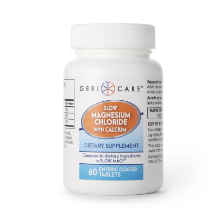 Geri-Care  635-06-GCP Mineral Supplement Geri-Care Calcium / Magnesium Chloride 236mg -142 mg - 400 mg Strength Tablet 60 per Bottle