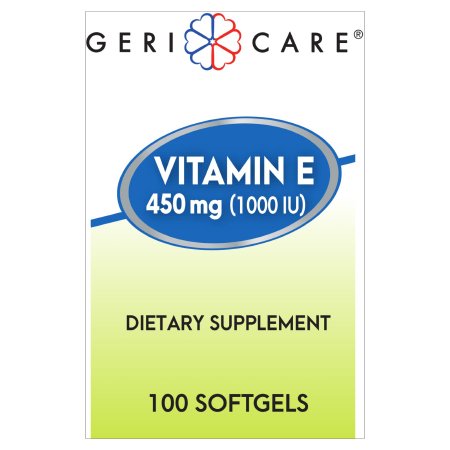 Geri-Care  753-01-GCP Vitamin Supplement McKesson Brand Vitamin E 1000 IU Strength Softgel 100 per Bottle