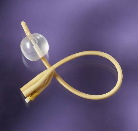 Medline  DYND11776 Foley Catheter Medline 2-Way Standard Tip 30 cc Balloon 16 Fr. Silicone Coated Latex