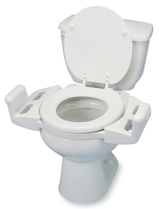 Maddak  725600050 Raised Toilet Seat with Arms 3 Inch Height White 400 lbs. Weight Capacity