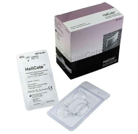 Integra Lifesciences  62-201 Collagen Dressing HeliCote 3/4 X 1-1/2 Inch Rectangle