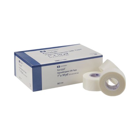 Cardinal  7138C Hypoallergenic Medical Tape Kendall Hypoallergenic Silk White 1 Inch X 10 Yard Silk-Like Cloth NonSterile