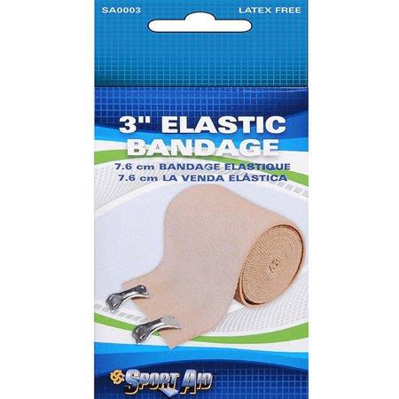 Scott Specialties  SA0003 BEI UN Elastic Bandage Sport Aid 3 Inch Width Clip Detached Closure Tan NonSterile Standard Compression