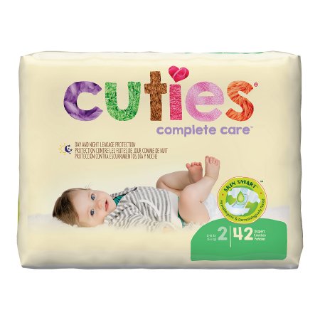 First Quality CR2001 Unisex Baby Diaper Cuties Size 2 Disposable Heavy Absorbency