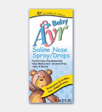 BF Ascher  00225055050 Saline Nasal Spray Ayr Baby Saline Nose Spray / Drops 0.65% Strength 1 oz.