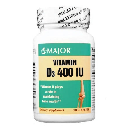 Major Pharmaceuticals  00904582360 Vitamin Supplement Major Vitamin D3 400 IU Strength Tablet 100 per Bottle