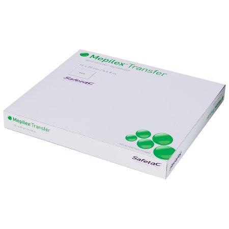 Molnlycke  294899 Thin Foam Dressing Mepilex Transfer 6 X 8 Inch Without Border Film Backing Silicone Adhesive Rectangle Sterile