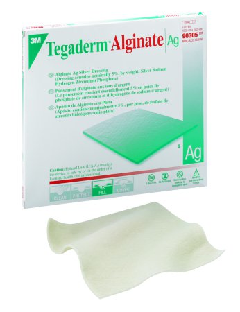 3M  90305 Silver Alginate Dressing 3M Tegaderm Alginate Ag 6 X 6 Inch Square Sterile