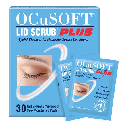 Ocusoft  01571810430 Eyelid Cleanser OCuSOFT Lid Scrub Plus 30 per Box Wipe