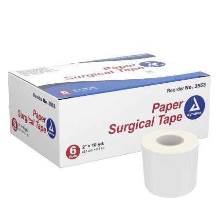 Dynarex  3553 Medical Tape Dynarex White 2 Inch X 10 Yard Paper NonSterile