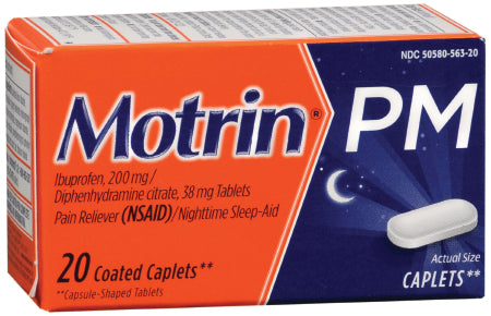 Johnson & Johnson Consumer  30300450563201 Night Time Pain Relief Motrin PM 200 mg Strength Ibuprofen Capsule