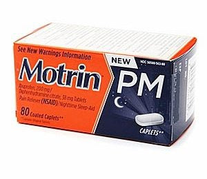 Johnson & Johnson Consumer  30300450563805 Night Time Pain Relief Motrin PM 200 mg Strength Ibuprofen Capsule