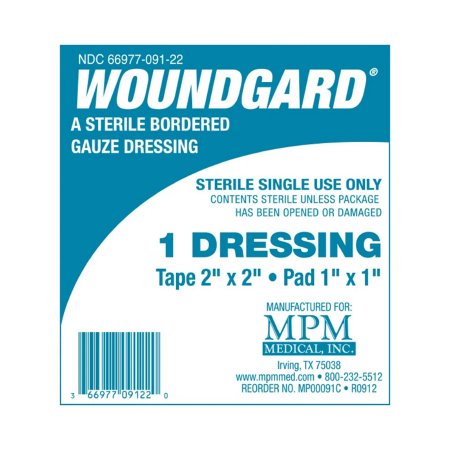 MPM Medical  MP00091C Adhesive Dressing WoundGard 2 X 2 Inch Gauze Square White Sterile