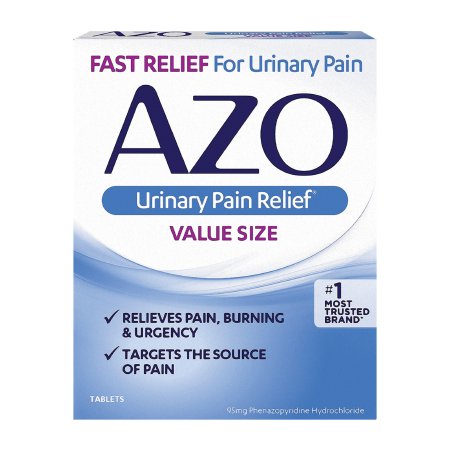 I Health Inc  87651030152 Urinary Pain Relief AZO 95 mg Strength Phenazopyridine HCL Tablet 30 per Bottle