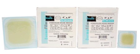 DermaRite Industries  00229E Thin Hydrocolloid Dressing DermaFilm 2 X 2 Inch Square With Border