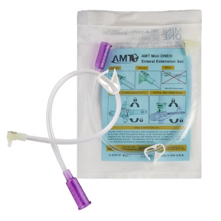 Applied Medical Technologies 8-1221 Bolus Enteral Feeding Extension Tube Set Mini ONE 12 Inch, Purple