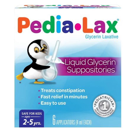 C.B. Fleet  00132019012 Laxative Pedia-Lax Suppository 6 per Box 2.8 Gram Strength Glycerin