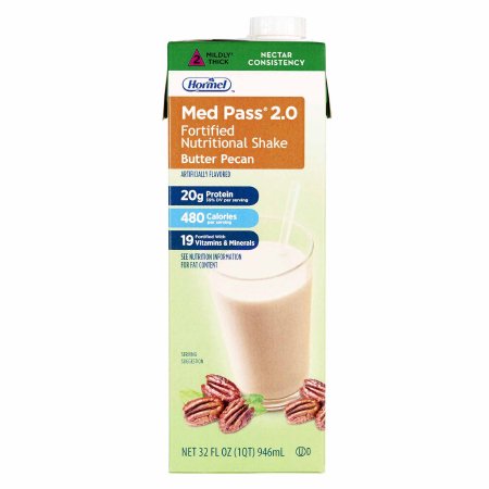 Hormel Food Sales 46463 Oral Supplement Med Pass 2.0 Butter Pecan Flavor Liquid 32 oz. Carton