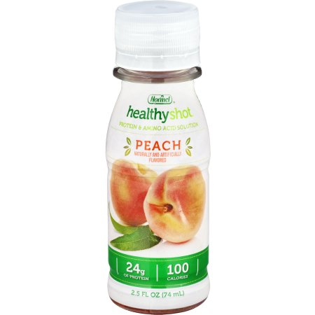 Hormel Food Sales 72855 Oral Supplement Healthy Shot Peach Flavor Liquid 2.5 oz. Bottle