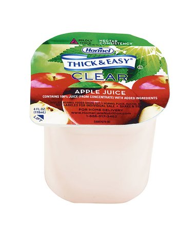 Hormel Food Sales 41530 Thickened Beverage Thick & Easy 4 oz. Portion Cup Apple Flavor Liquid IDDSI Level 2 Mildly Thick