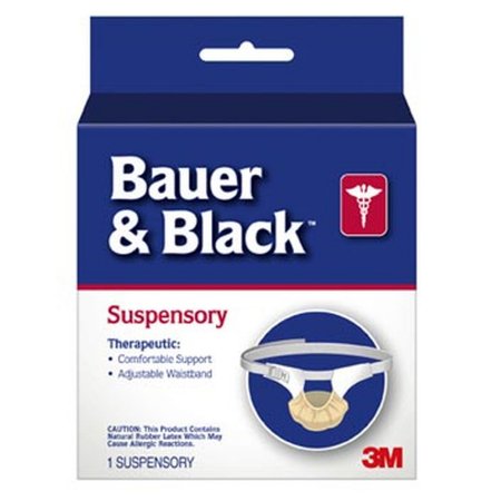 3M 201255 Athletic Supporter Bauer & Black Large White