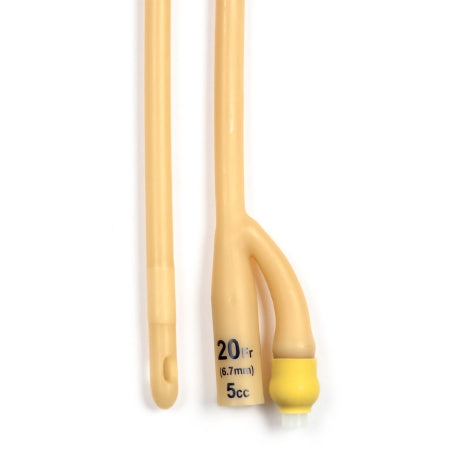 Dynarex  4940 Foley Catheter 2-Way Standard Tip 5 cc Balloon 20 Fr. Silicone Coated Latex