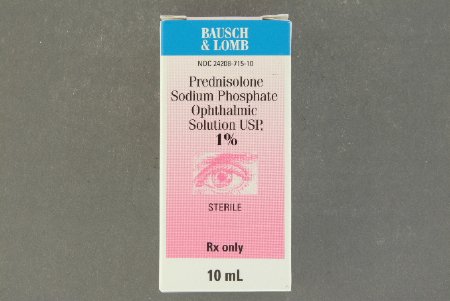 Bausch & Lomb  24208071510 Prednisolone Sodium Phosphate 1% Drops Dropper Bottle 10 mL