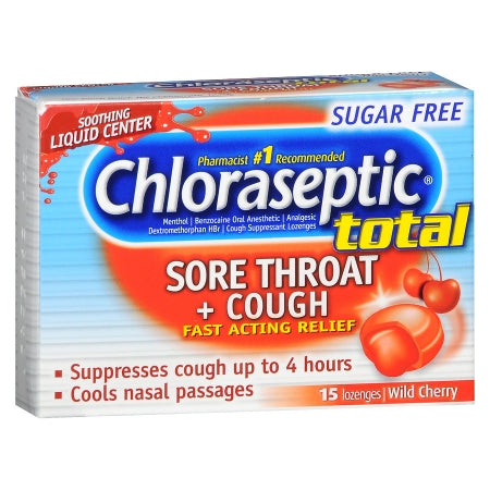 Medtech Laboratories  67811201511 Sore Throat Relief Chloraseptic 10 mg - 6 mg - 5 mg Strength Lozenge 15 per Box