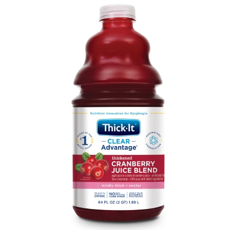 Kent Precision Foods B458-A5044 Thickened Beverage Thick-It Clear Advantage 64 oz. Bottle Cranberry Flavor Liquid IDDSI Level 2 Mildly Thick