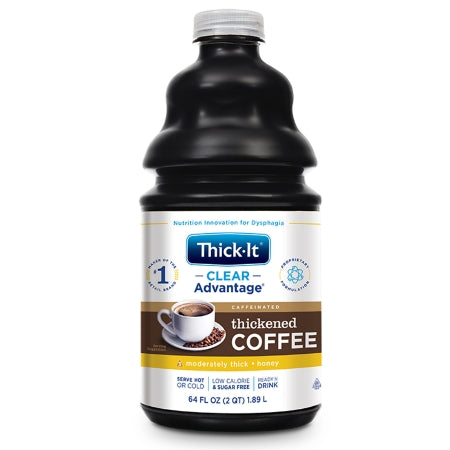 Kent Precision Foods B470-A5044 Thickened Beverage Thick-It Clear Advantage 64 oz. Bottle Coffee Flavor Liquid IDDSI Level 3 Moderately Thick/Liquidized