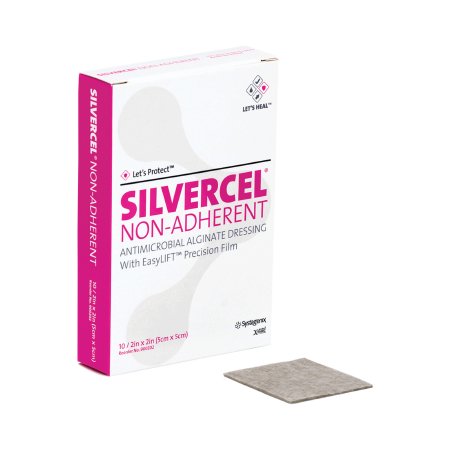 3M Systagenix/KCI  900202 Silver Alginate Dressing Silvercel Non-Adherent 2 X 2 Inch Square Sterile