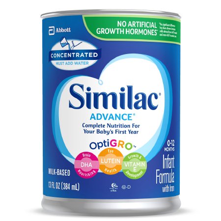 Abbott Nutrition 56973 Infant Formula Similac Advance 13 oz. Can Concentrate Iron