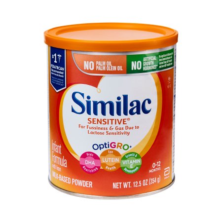 Abbott Nutrition 57539 Infant Formula Similac Sensitive 12.5 oz. Can Powder Iron Lactose Sensitivity